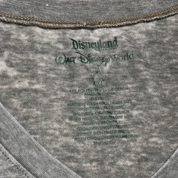 Walt Disney World Women's XXL VNeck Tee T-Shirt Gray/Green Light Mickey Mouse - Picture 3 of 4